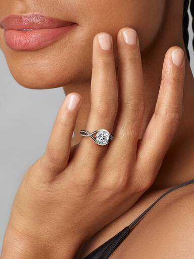 FINAL SALE - Pandora Infinite 14k White Gold Lab-grown Diamond Ring - Image 3