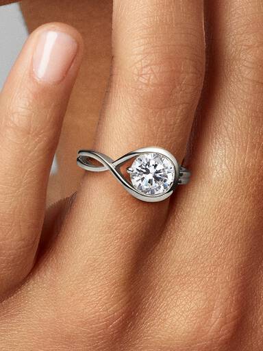 FINAL SALE - Pandora Infinite 14k White Gold Lab-grown Diamond Ring