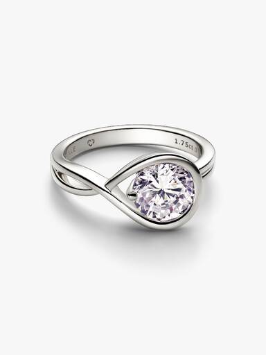 FINAL SALE - Pandora Infinite 14k White Gold Lab-grown Diamond Ring - Image 4