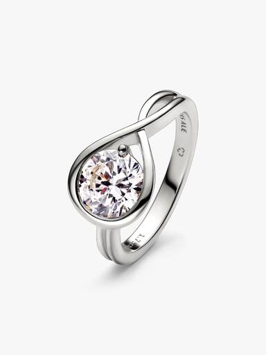 FINAL SALE - Pandora Infinite 14k White Gold Lab-grown Diamond Ring - Image 5