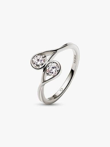 FINAL SALE - Pandora Infinite 14k White Gold Double Lab-grown Diamond Ring - Image 5