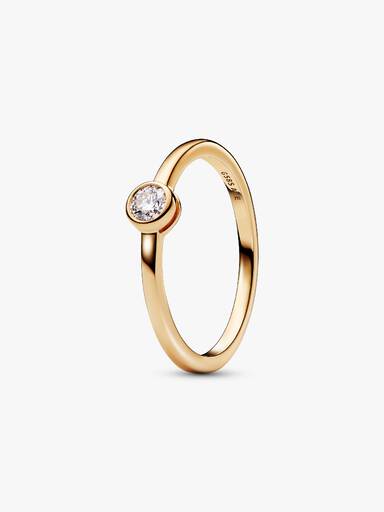 Pandora Era Bezel 14k Gold Lab-grown Diamond Ring - Image 2