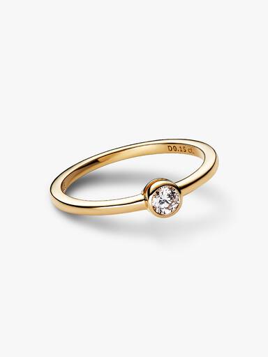 Pandora Era Bezel 14k Gold Lab-grown Diamond Ring - Image 3