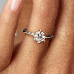 FINAL SALE - Pandora Nova 14k White Gold Lab-grown Diamond Ring