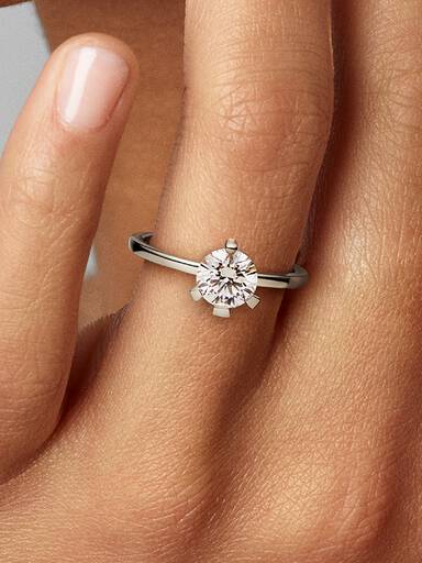 FINAL SALE - Pandora Nova 14k White Gold Lab-grown Diamond Ring