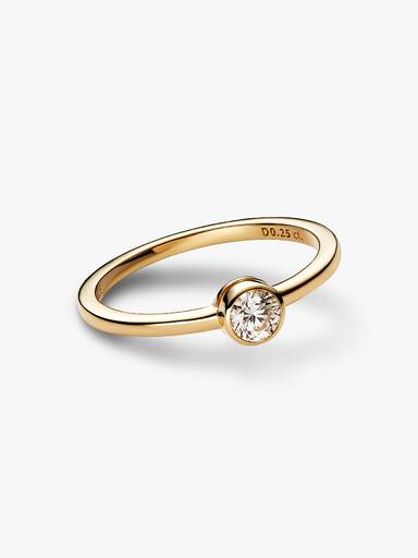 Pandora Era Bezel 14k Gold Lab-grown Diamond Ring - Image 3