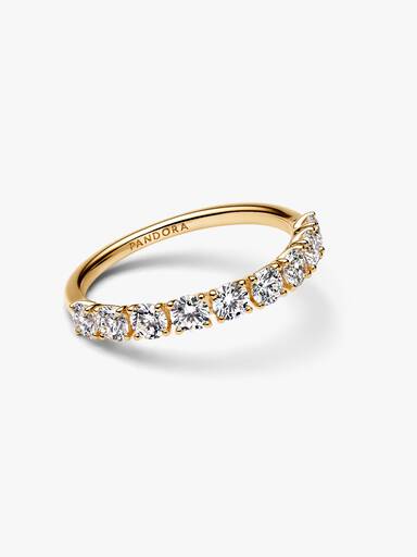 Pandora Era 14k Gold Lab-grown Diamond Half Eternity Band Ring - Image 3