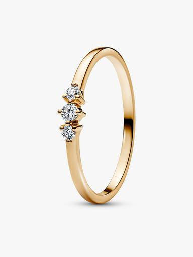 Pandora Era 14k Gold Lab-grown Diamond Triple Stone Ring - Image 2