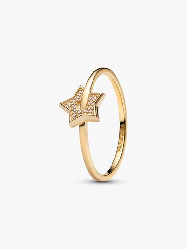 Pandora Talisman 14k Gold Lab-grown Diamond Pavé Star Ring - Image 2