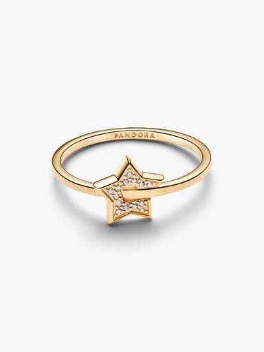 Pandora Talisman 14k Gold Lab-grown Diamond Pavé Star Ring - Image 3