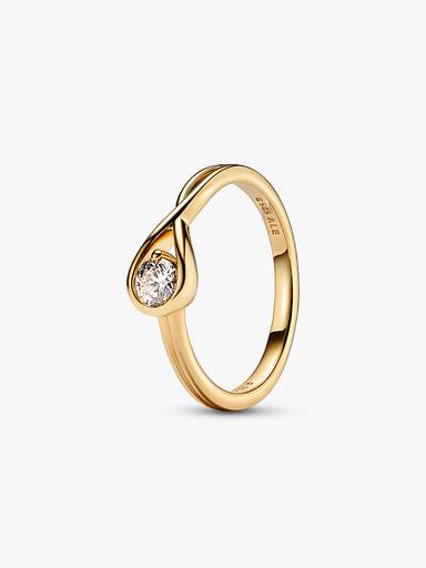 Pandora Infinite Lab-grown Diamond Bracelet and Ring Set 0.50 carat tw 14k Gold - Image 2