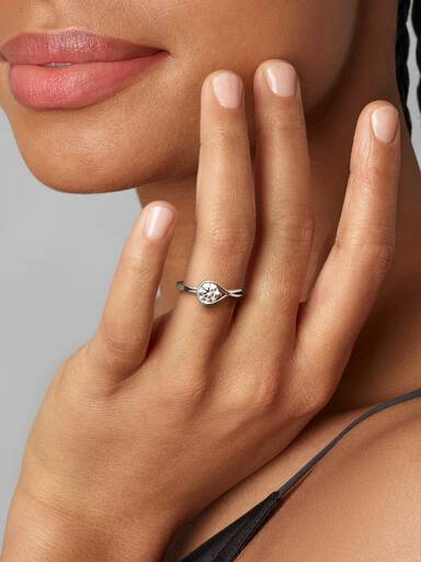 FINAL SALE - Pandora Infinite 14k White Gold Lab-grown Diamond Ring - Image 3