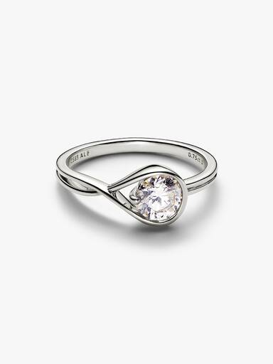 FINAL SALE - Pandora Infinite 14k White Gold Lab-grown Diamond Ring - Image 5