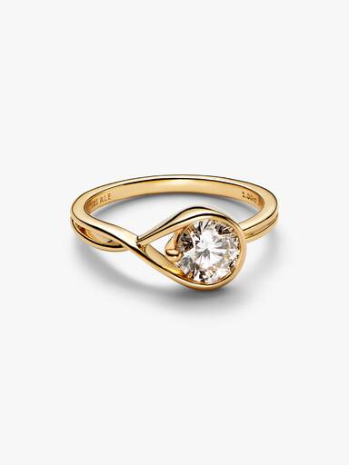 Pandora Infinite 14k Gold Lab-grown Diamond Ring - Image 3