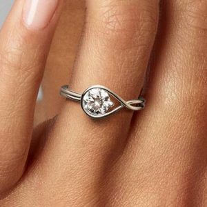 Pandora Infinite 14k White Gold Lab-grown Diamond Ring