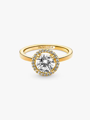 Sparkling Round Halo Ring - Image 5