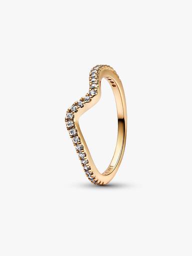 Pandora Timeless Pavé & Sparkling Wave Ring Set - Image 3