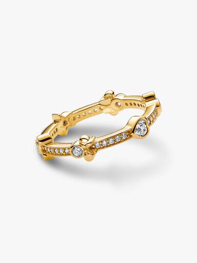 FINAL SALE - Disney Mickey Mouse & Minnie Mouse Sparkling Eternity Ring - Image 4