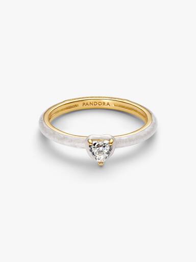 White Chakra Heart Ring - Image 3