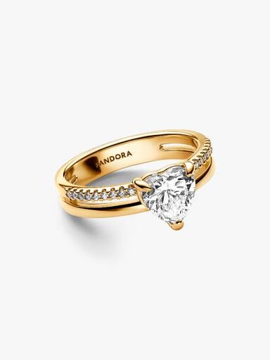 Double Band Heart Ring - Image 2