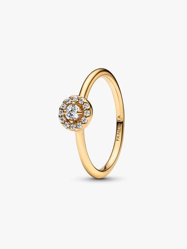 Golden Pave Halo Jewelry Set - Image 2