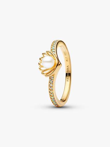 Disney Princess Ariel Shell Treated Freshwater Cultured Pearl Ring - Image 2