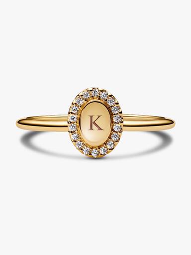 Engravable Oval Halo Ring - Image 4