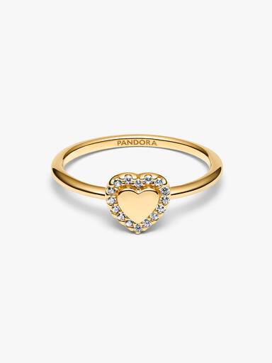 Engravable Heart Halo Ring - Image 7