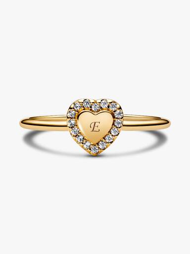 Engravable Heart Halo Ring - Image 4