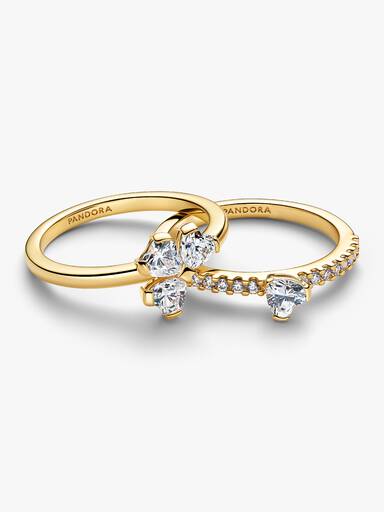 Sparkling Lucky Clover Splittable Ring - Image 3