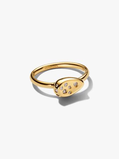 Small Stone-Set Oval Signet Ring - Image 3
