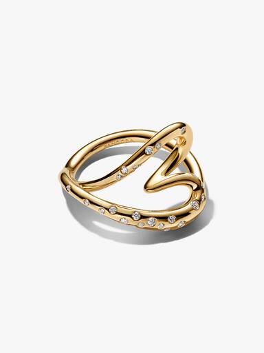 Organically Shaped Stone-Set Heart Ring - Image 3