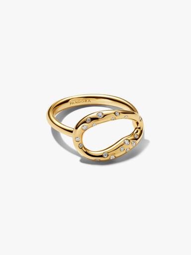 Organically Shaped Stone-Set Statement Ring - Image 3