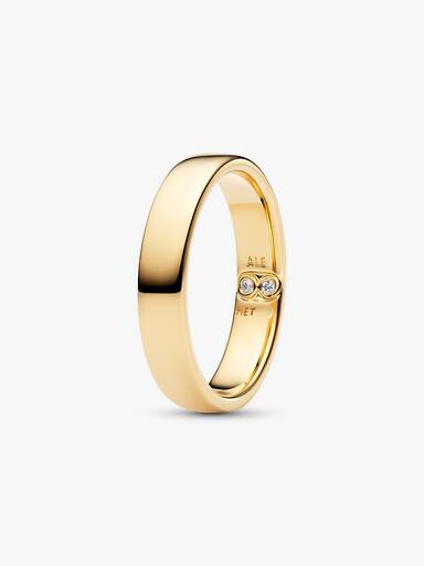 Two Tone Engraving Ring Set