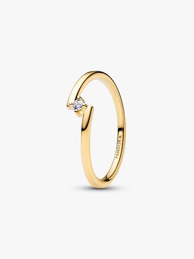 Split Solitaire Pavé Ring Stack - Image 3
