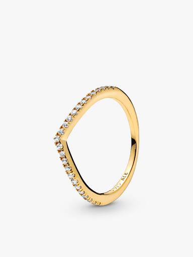 Sparkling Wishbone Ring - Image 2