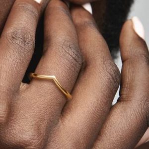 Polished Wishbone Ring