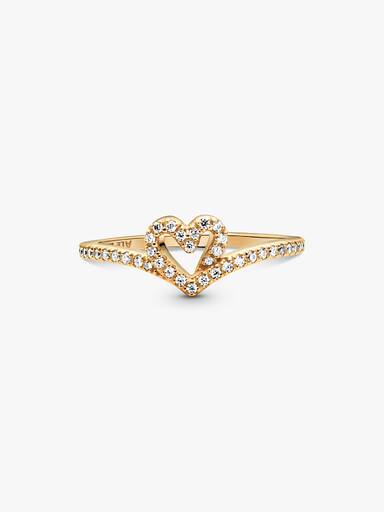 Pandora Timeless Wish Sparkling Heart Ring - Image 4