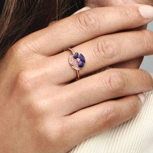 FINAL SALE - Deep Purple Pansy Flower Ring