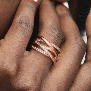 Sparkling & Polished Lines Ring