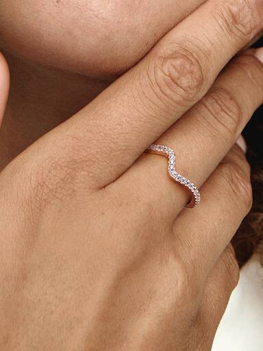 Sparkling Wave Ring