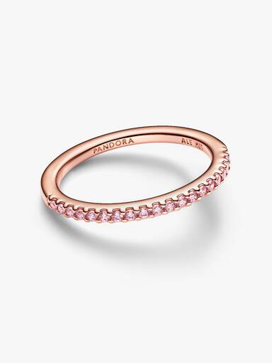 Sparkling Pink Band Ring - Image 4