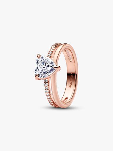 Double Band Heart Ring - Image 2