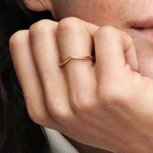 Polished Wishbone Ring