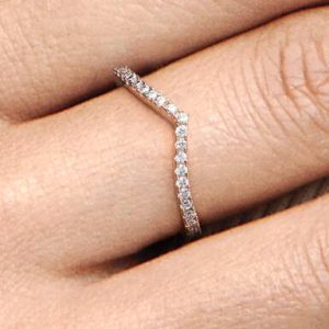 Sparkling Wishbone Ring