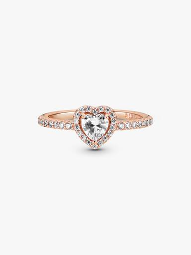 Sparkling Elevated Heart Ring - Image 4