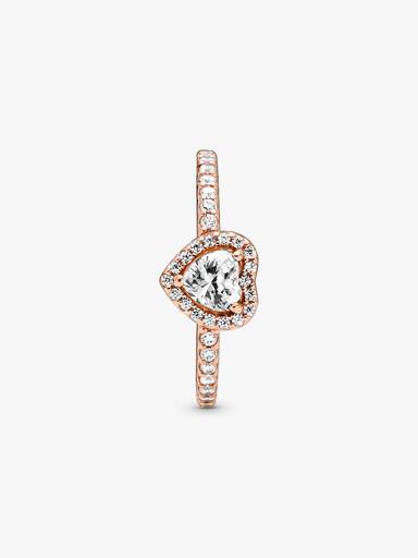 Sparkling Elevated Heart Ring - Image 6