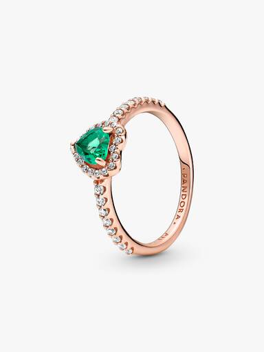 Sparkling Elevated Heart Ring - Image 2