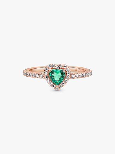 Sparkling Elevated Heart Ring - Image 4
