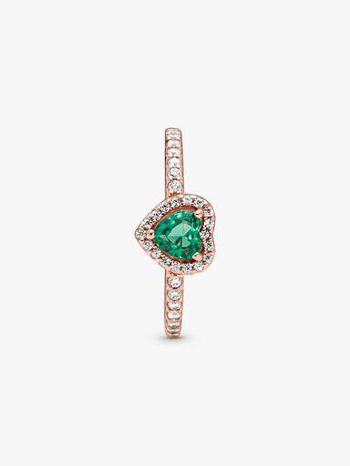 Sparkling Elevated Heart Ring - Image 5